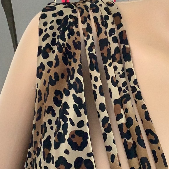 HELENE BLAKE Lepord print, sleeveless dress.  Size 12 - Picture 7 of 10